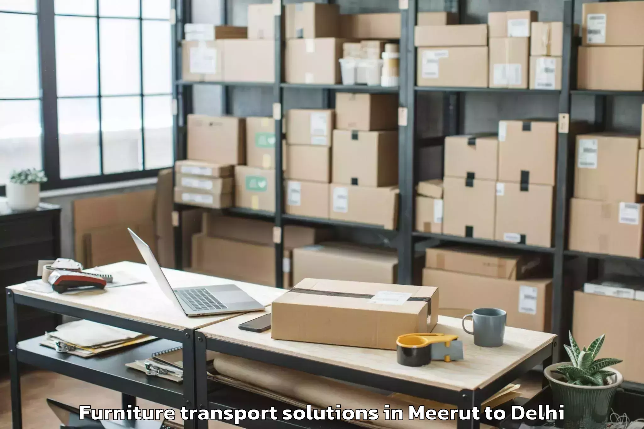 Reliable Meerut to Vasant Vihar Furniture Transport Solutions